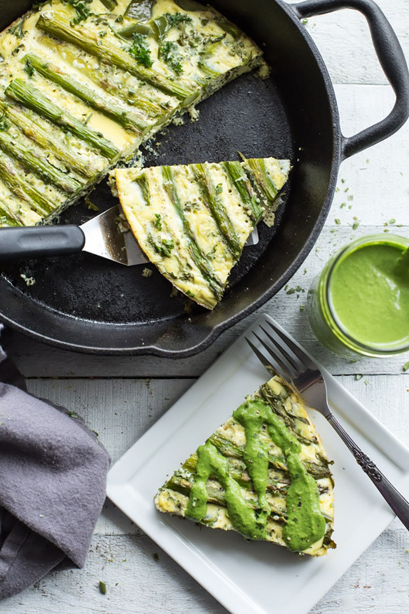 Green Goddess Crustless Quiche | Crumb Top Baking