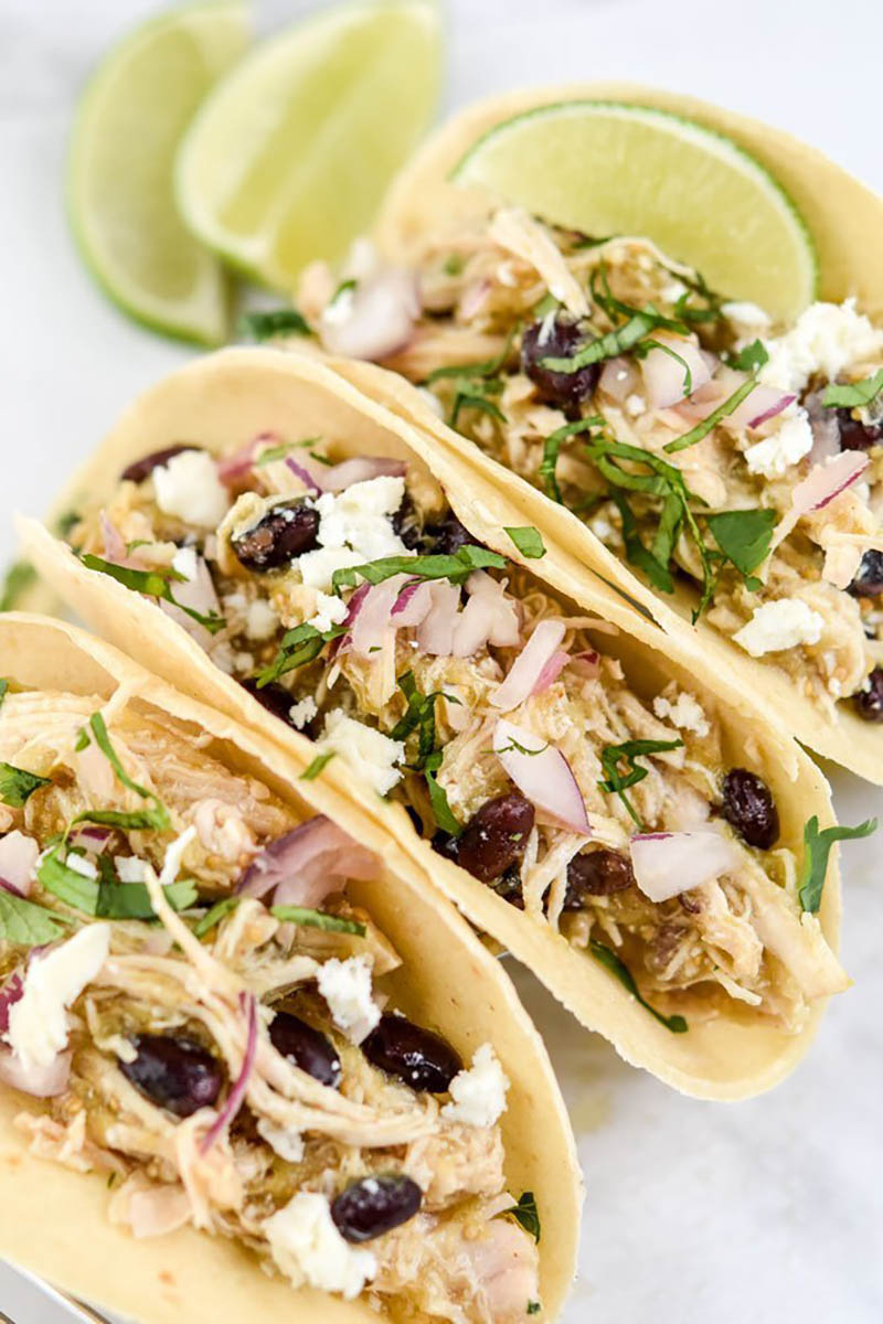 Instant Pot Salsa Verde Tacos (Freezer Friendly | Meal Plan Addict