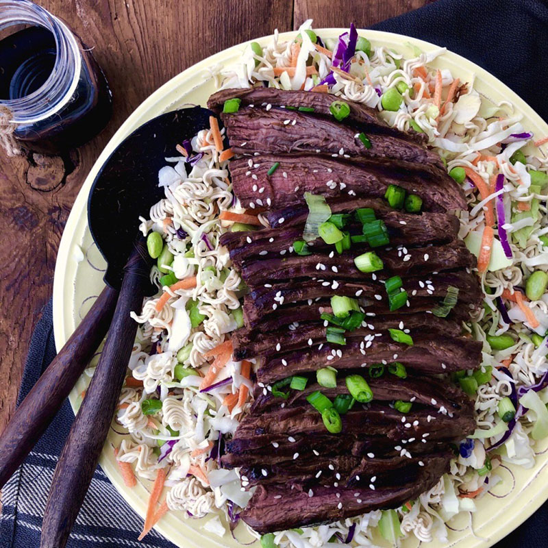Ramen Salad With Steak by Sneaky Mommies
