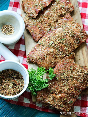 Dry Rubbed Pressure Cooked and Grilled Ribs | SugarLoveSpices