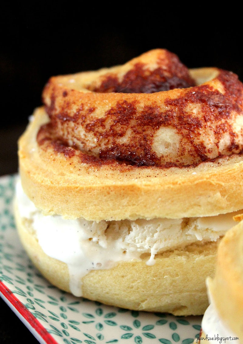 Cinnamon Bun Ice Cream Sandwiches by Jo and Sue