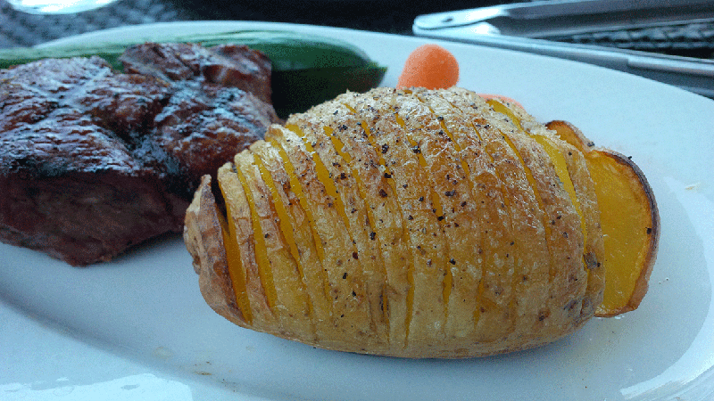 BBQ Hasselback Potatoes | Half Your Plate