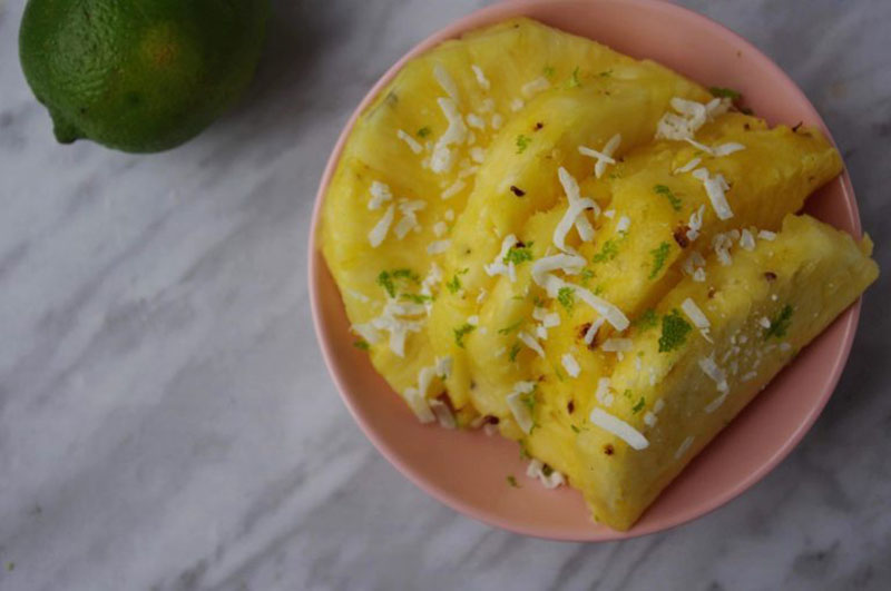 Coconut and Lime Grilled Pineapple | The Whisking Witch