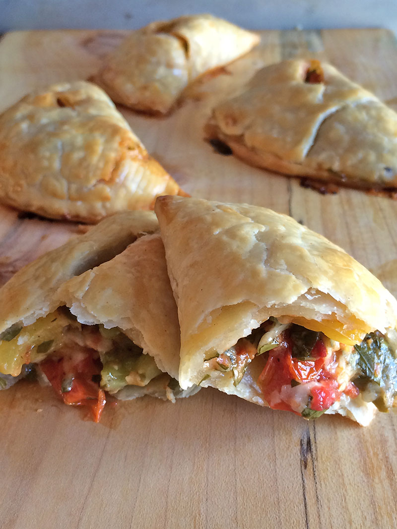 Roated Pepper and Tomato Hand Pies | Half Your Plate
