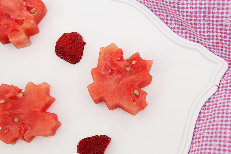 Maple Leaf Watermelon Slices | Food Bloggers of Canada