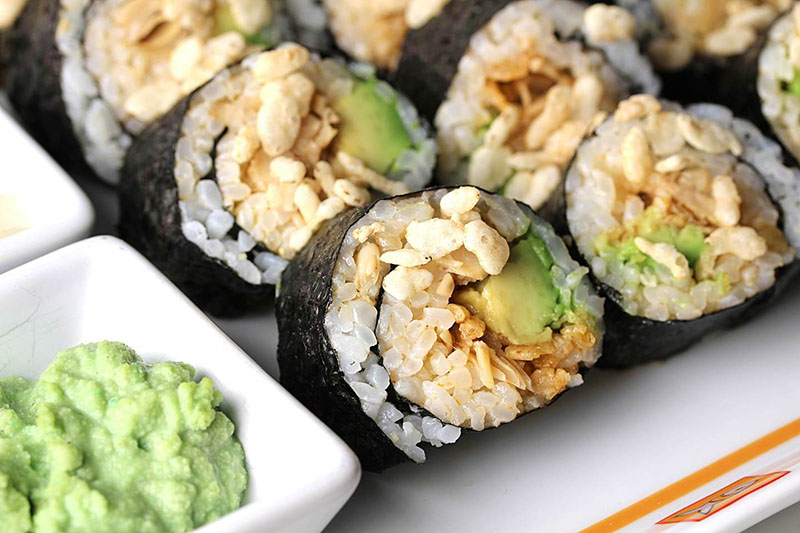 Spicy Jackfruit Sushi | The Vegan Harvest