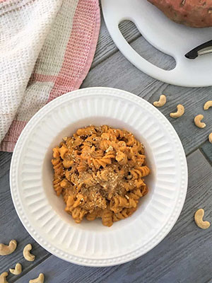 Vegan Sweet Potato Mac and Cheese | This Healthy Kitchen