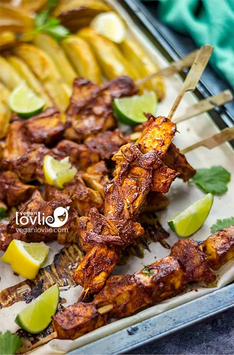 Tandoor Tofu Jackfruit Kebabs | Vegan Lovlie