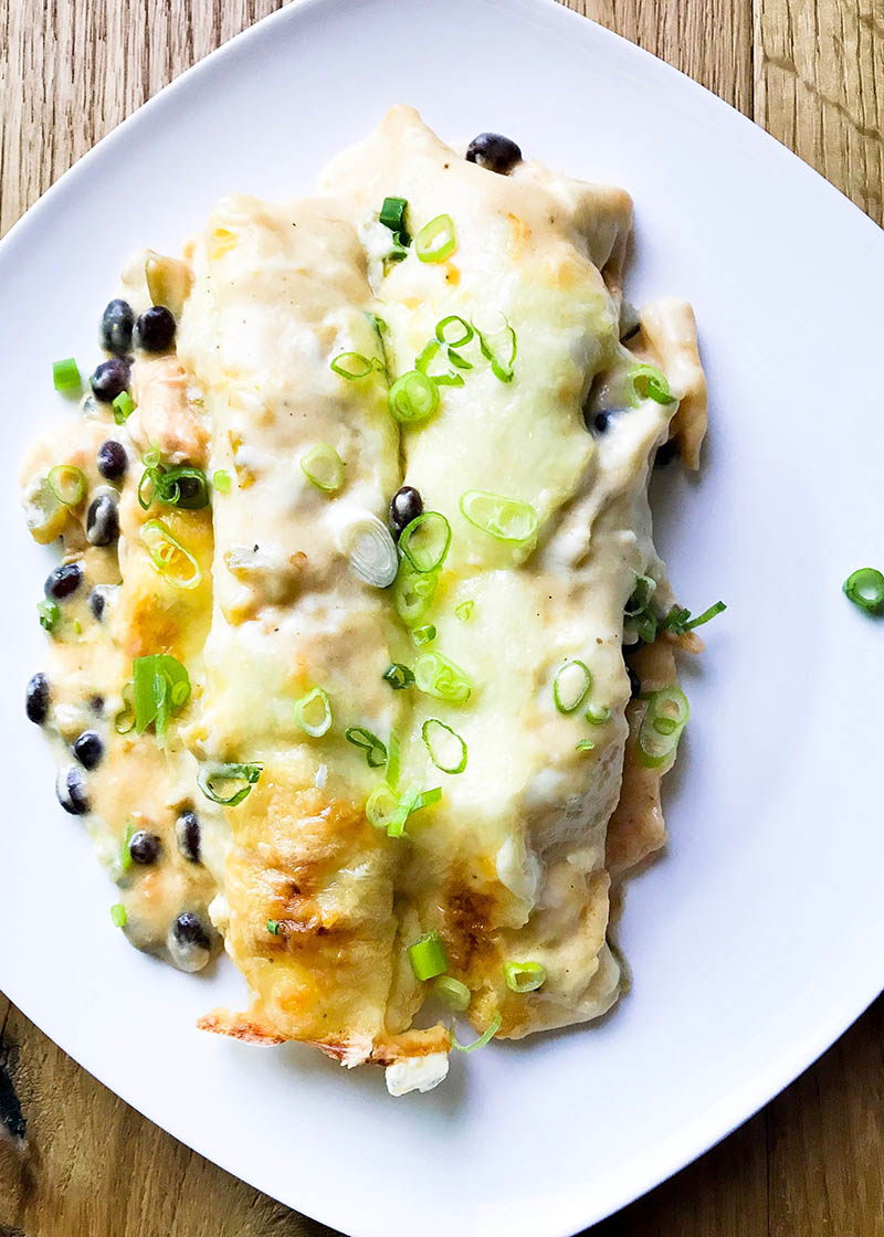 Spicy Black Bean Chicken Enchiladas | Whipped It Up