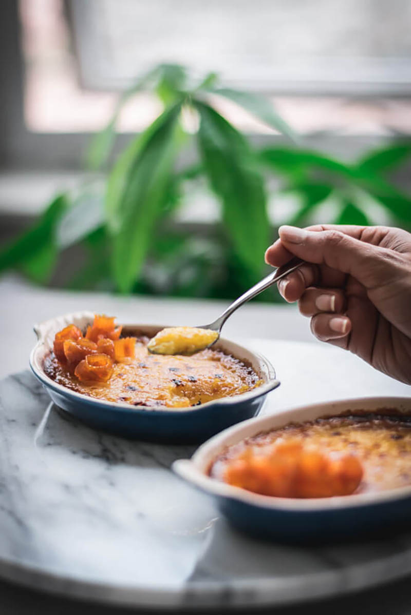 Vegan No Bake Carrot Creme Brulee | Nidhi Patel