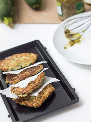 Quick Zucchini Pesto Fritters | Bon Appét'Eat