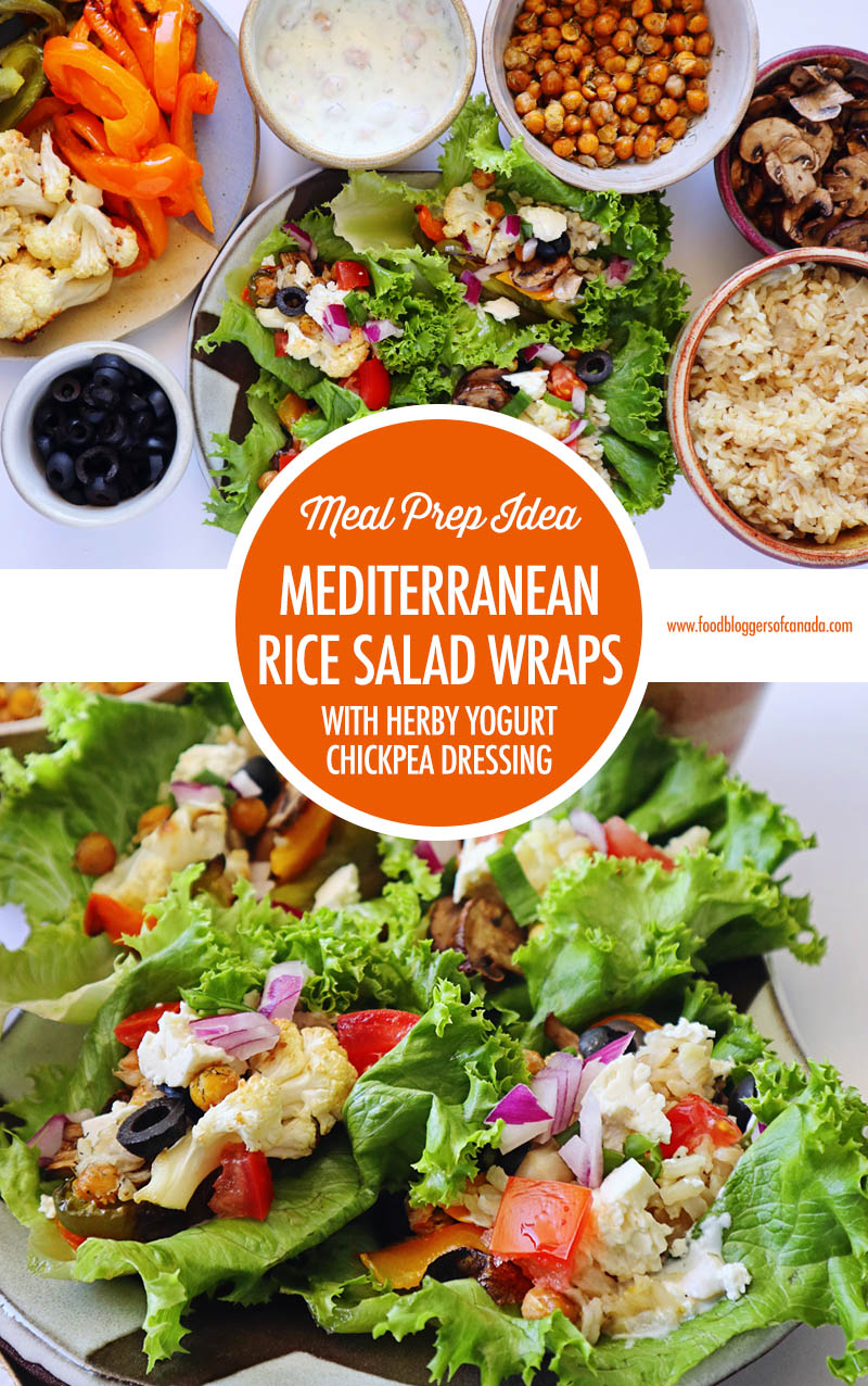 Mediterranean Inspired Rice Salad Wraps | Food Bloggers of Canada