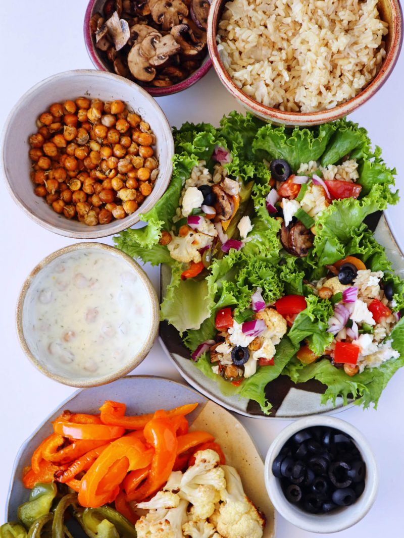 Mediterranean Inspired Rice Salad Wraps | Food Bloggers of Canada