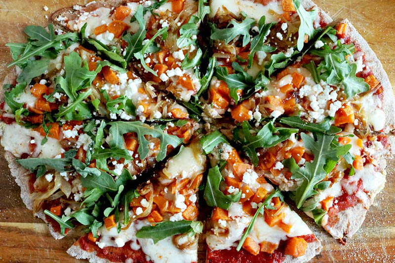 Veggie Loaded Spelt Flatbread | Naughty Nutrition