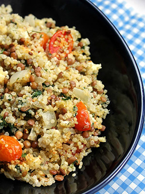 Mediterranean Quinoa and Lentils | Jo and Sue