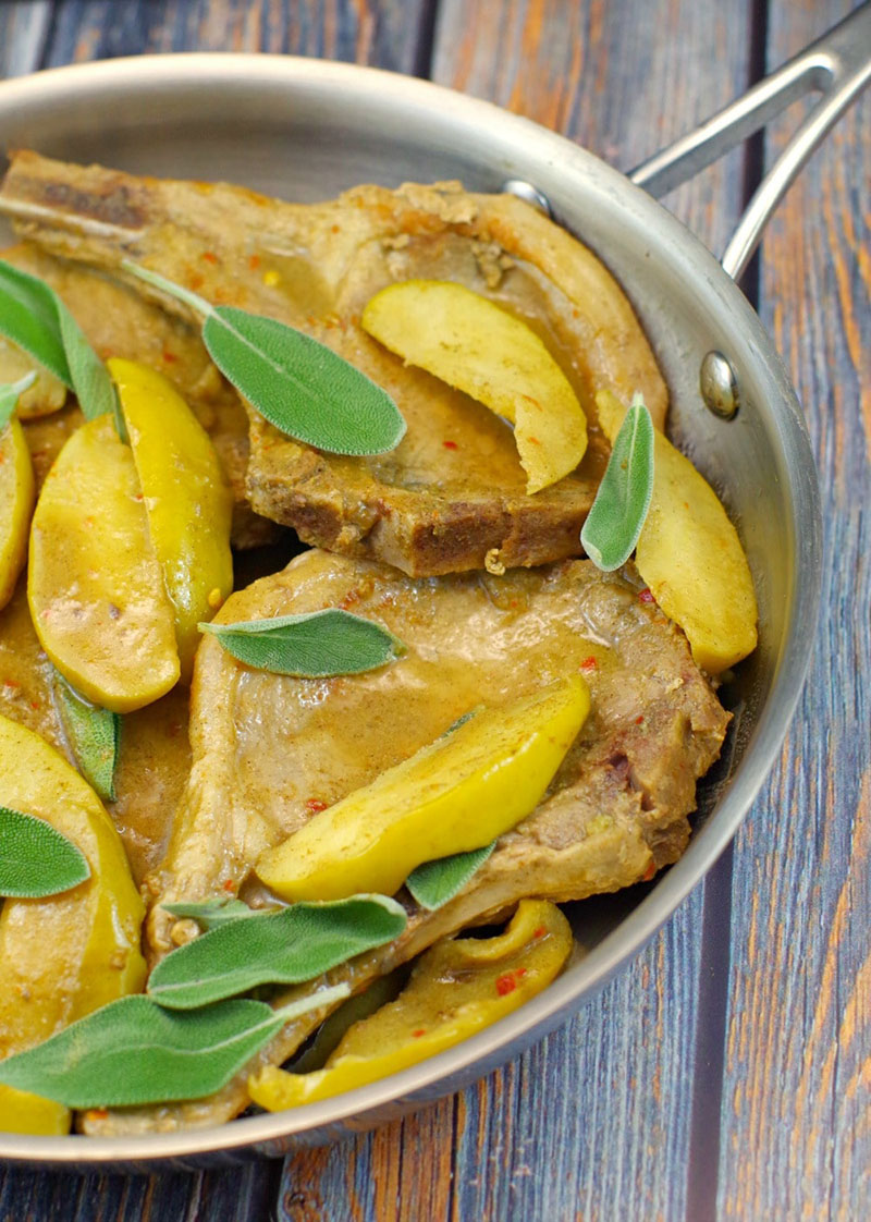 Pork Chops with Apple Sage Sauce | Food Meanderings