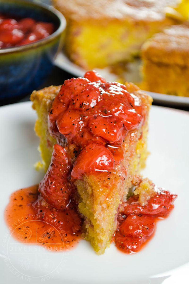 Strawberry Polenta Cake | Diversivore