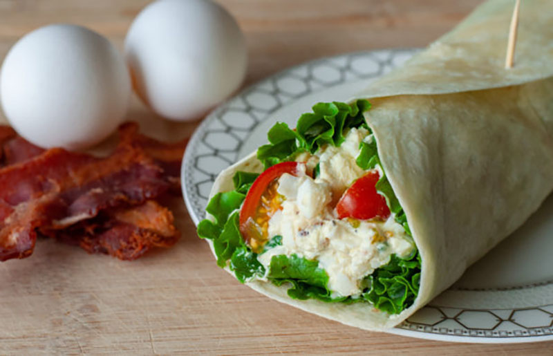 Bacon and Egg Salad Wrap | Mommy Kat and Kids
