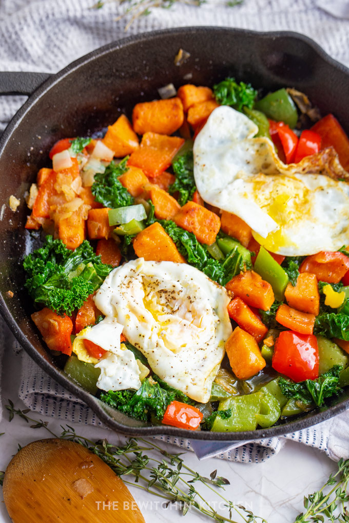 Sweet Potato Egg Skillet | Bewitchin Kitchen