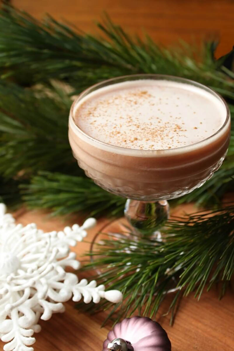 Smoked Saskatoon Rye Whisky Flip | Dish n the Kitchen