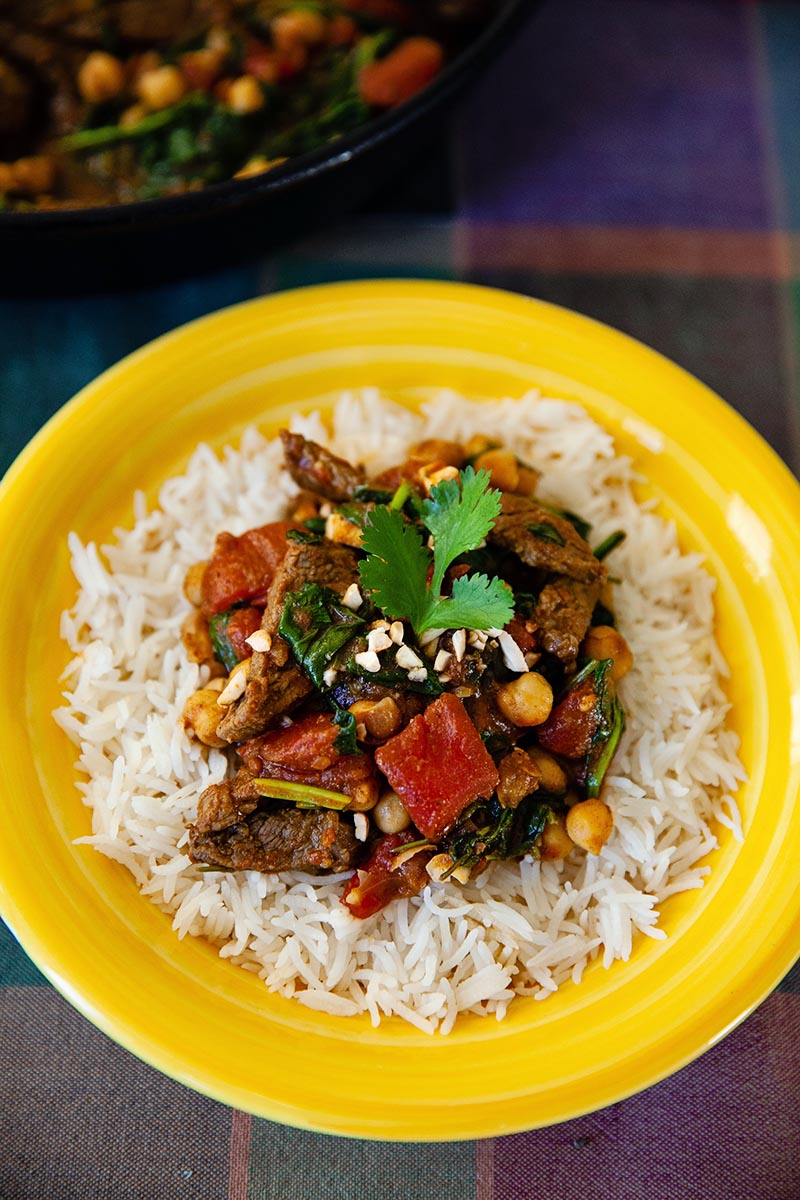 Chickpea Beef Curry & Rice | Food Bloggers of Canada