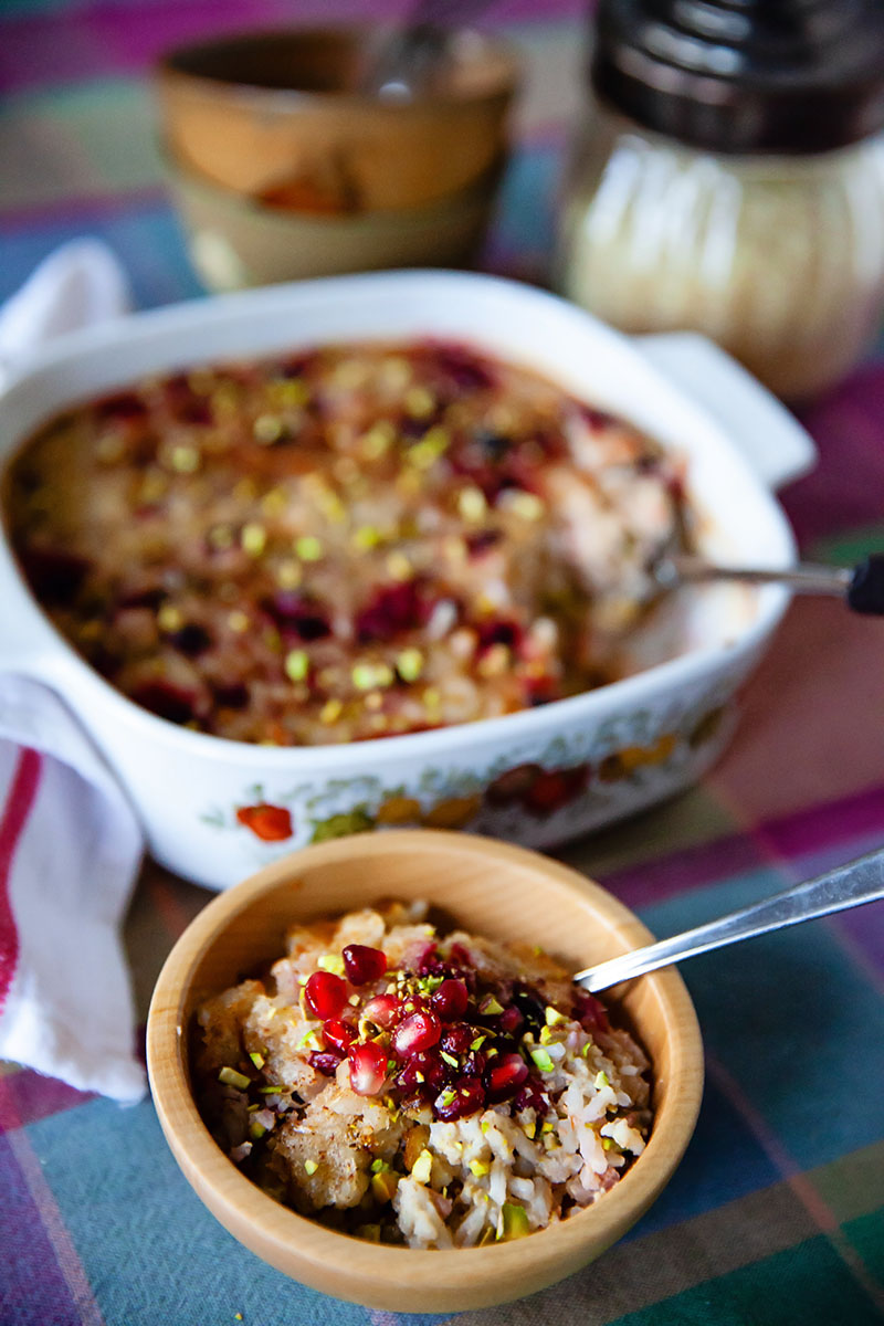 Cranberry Pomegranate Rice Pudding | Food Bloggers of Canada