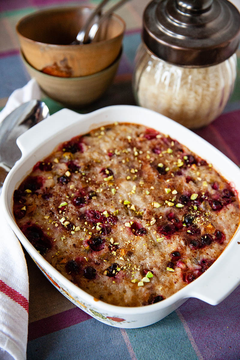 Cranberry Pomegranate Rice Pudding | Food Bloggers of Canada