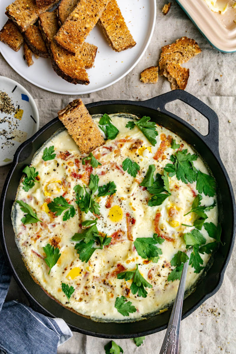 One Pan Croque Madame Bake | Yummy Beet
