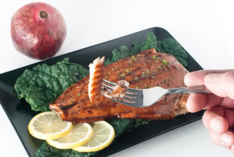Pomegranate Glazed Salmon
