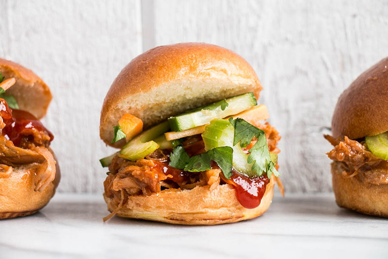 Slow Cooker Korean Pulled Pork Sliders | My Kitchen Love