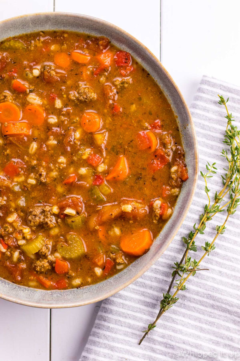 Classic Hamburger Soup | Whipped It Up