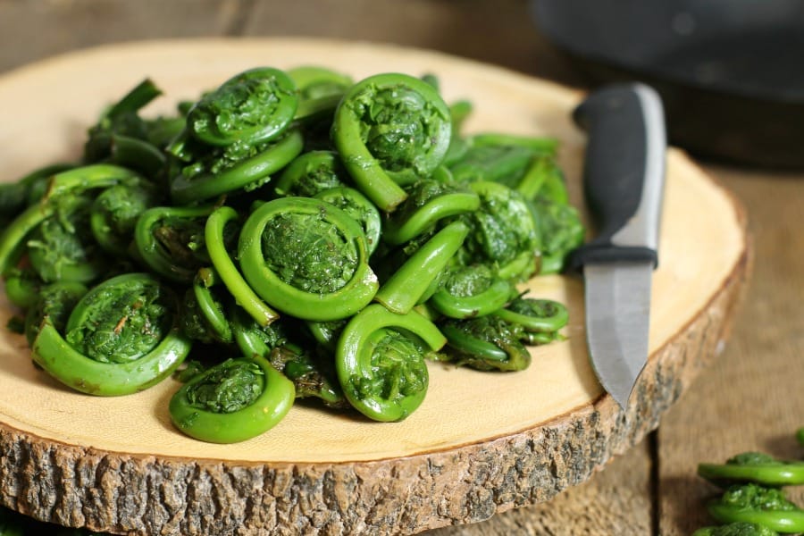 How to Cook and Clean Fiddleheads | Earth, Food and Fire
