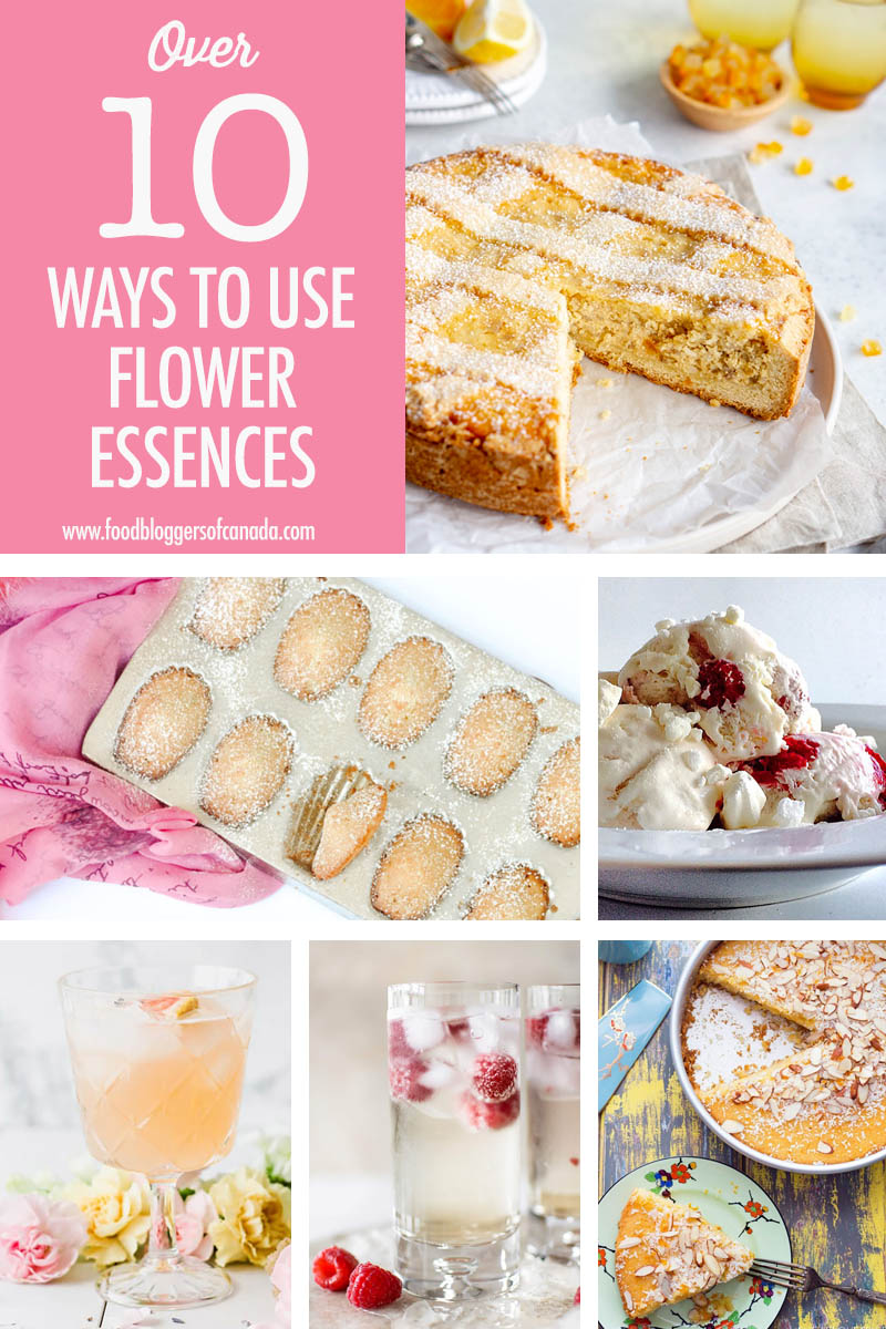 Collage of Recipes that use flower essences