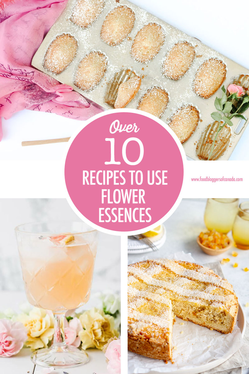 Collage of Recipes that use flower essences