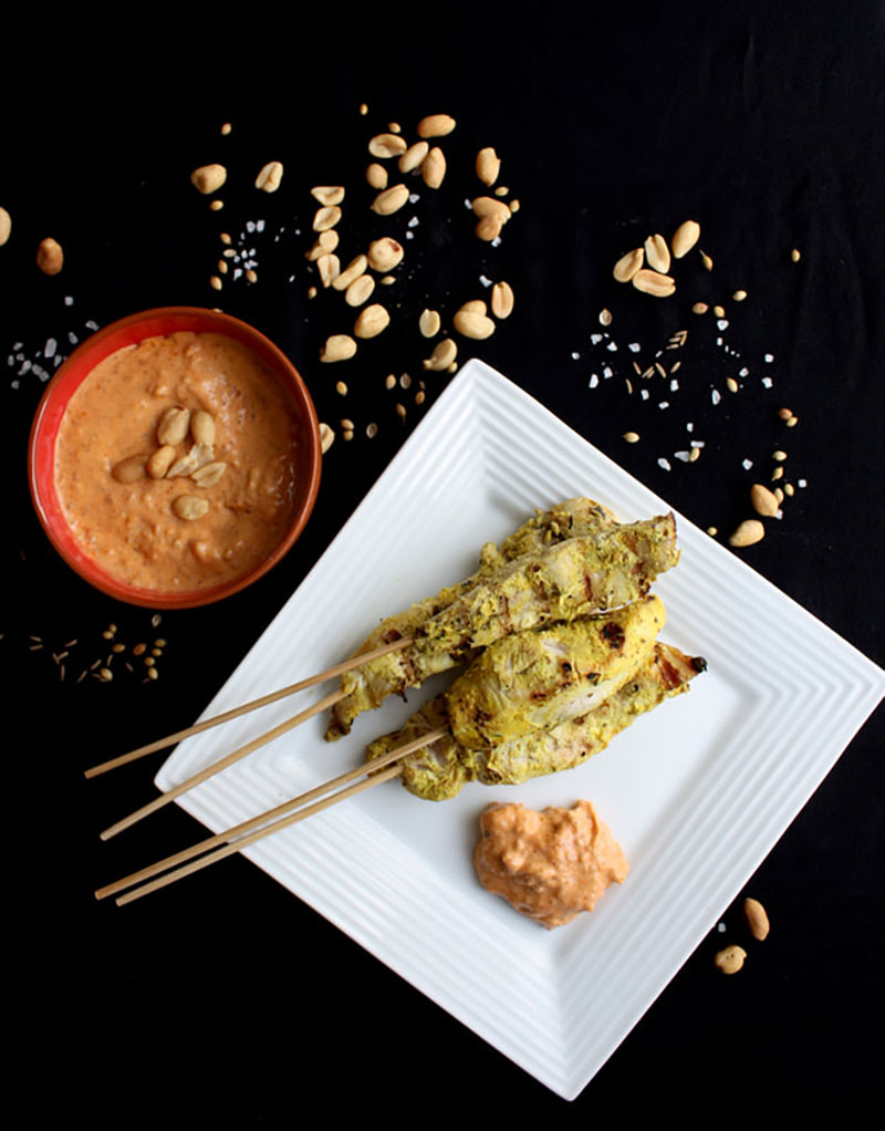 Chicken Satay with Peanut Sauce