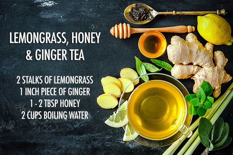 Lemongrass honey ginger tea