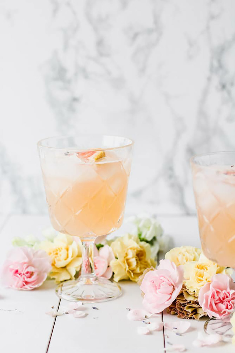 Grapefruit Lavender Spring Blossom Cocktail 