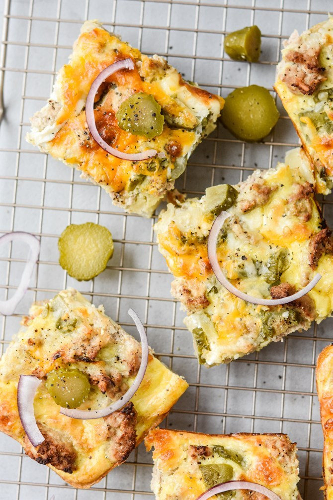 Cheeseburger Pickle Casserole