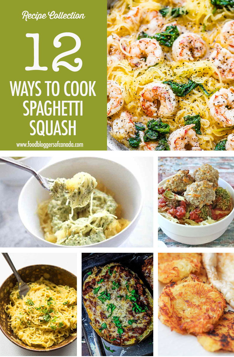 Collage of 8 spaghetti squash recipes