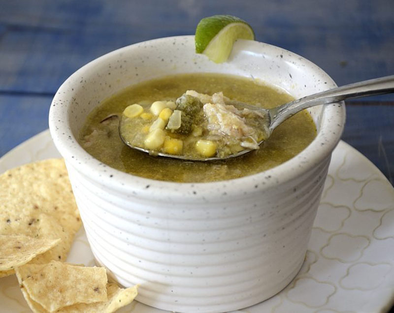A bowl of sweet corn soup.