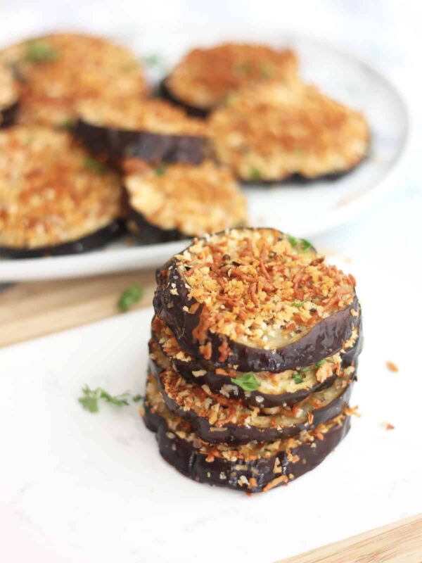 Baked eggplant slices