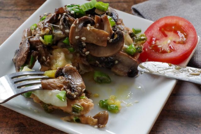 Mushroom mozza breakfast melt