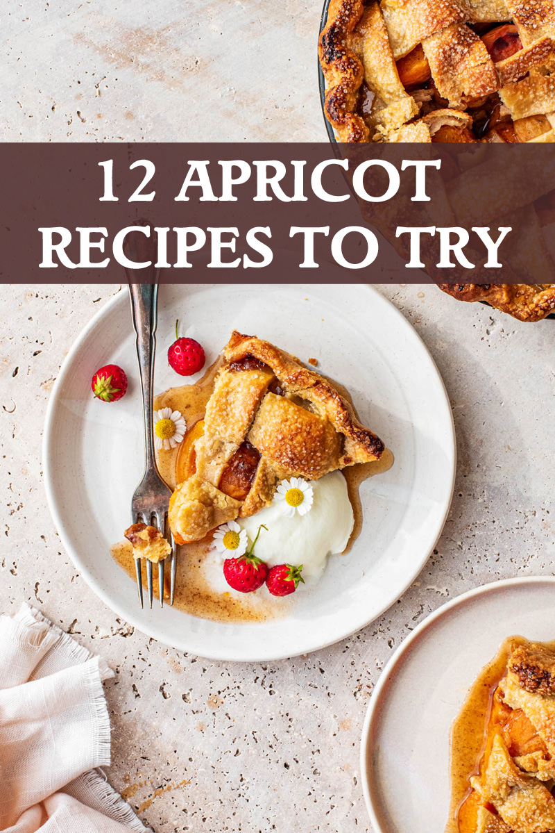 Apricot pie with fresh strawberries on a plate