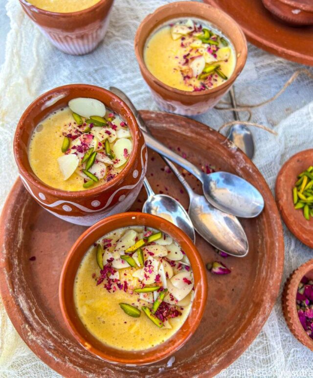 Mango matka kulfi mango ice cream in a pot