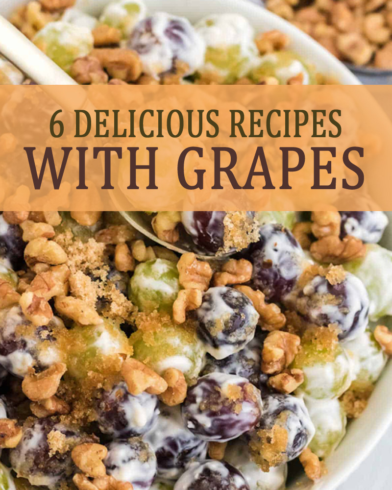 Salad with red and green grapes, walnuts, 