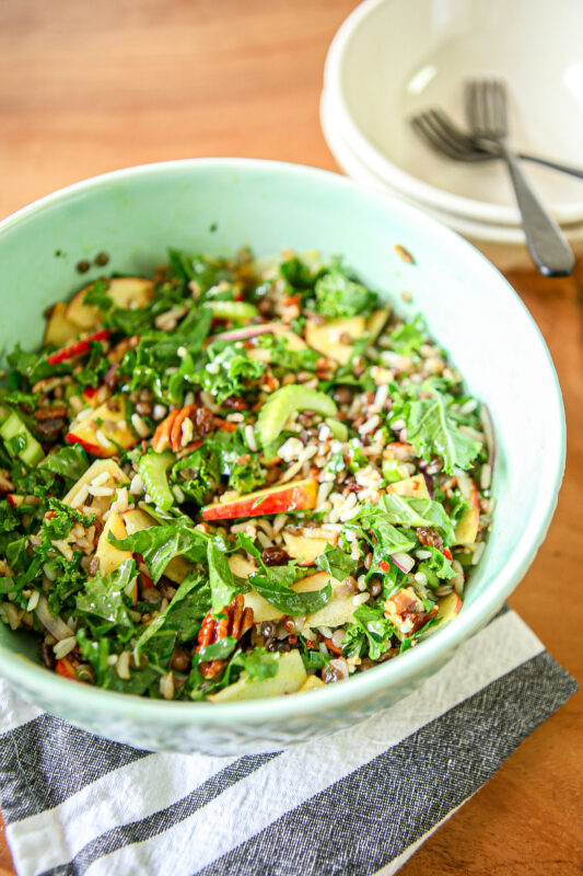 Apple salad in a bowl