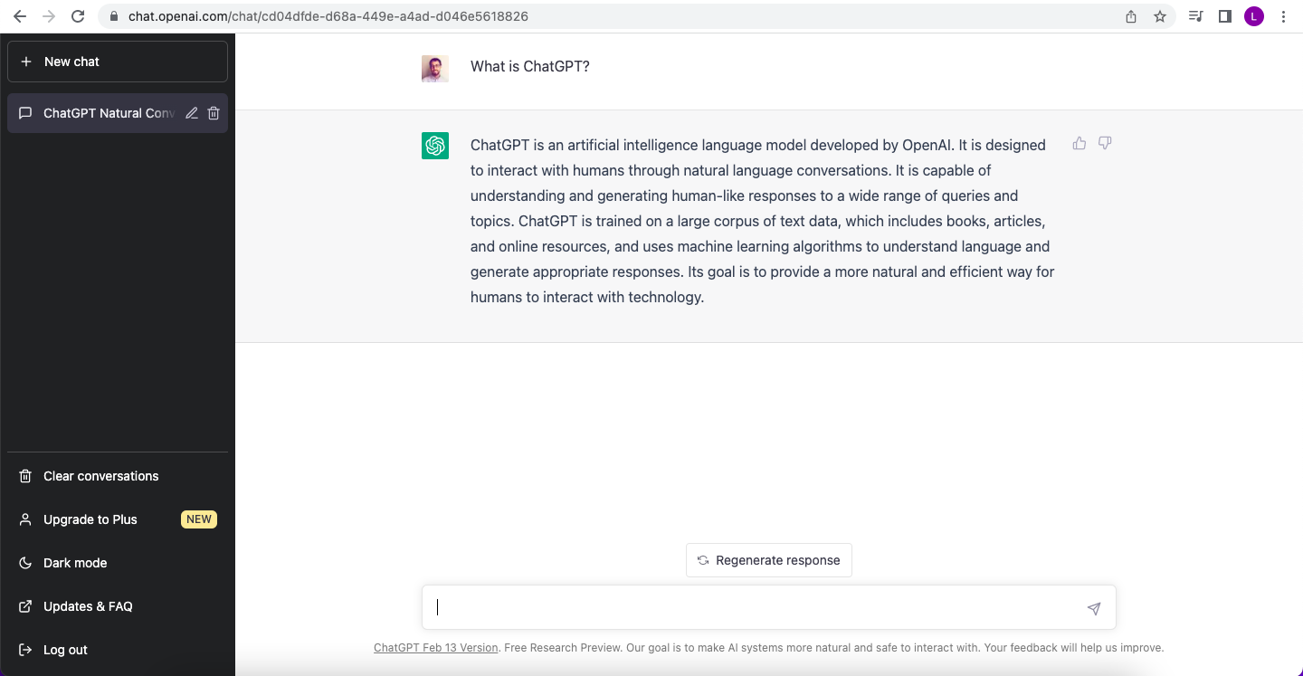 Explanation of ChatGPT