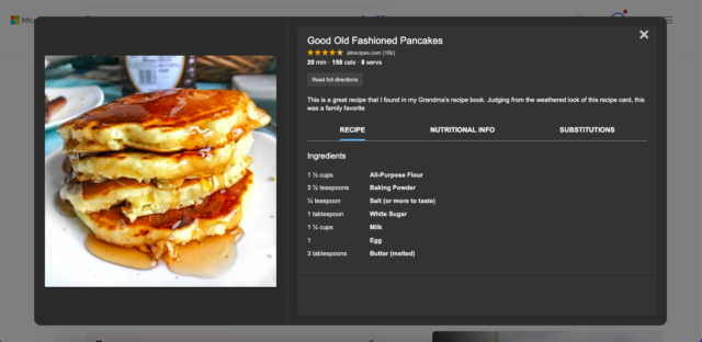 Old Fashioned Pancakes