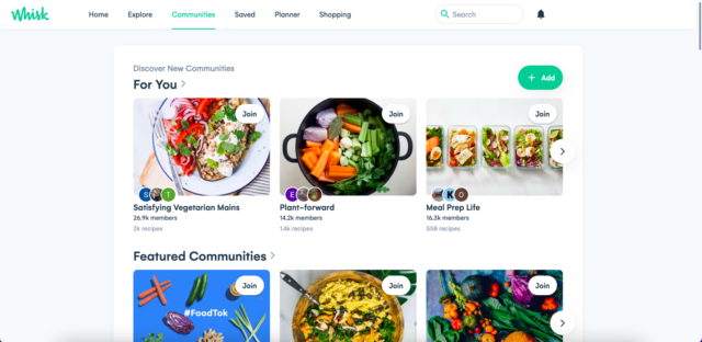 Whisk platform website image