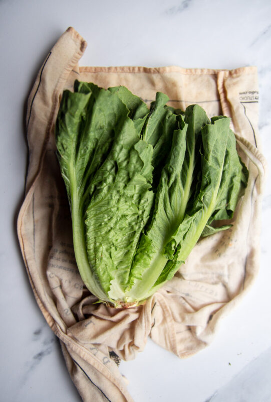 Lettuce on a cloth